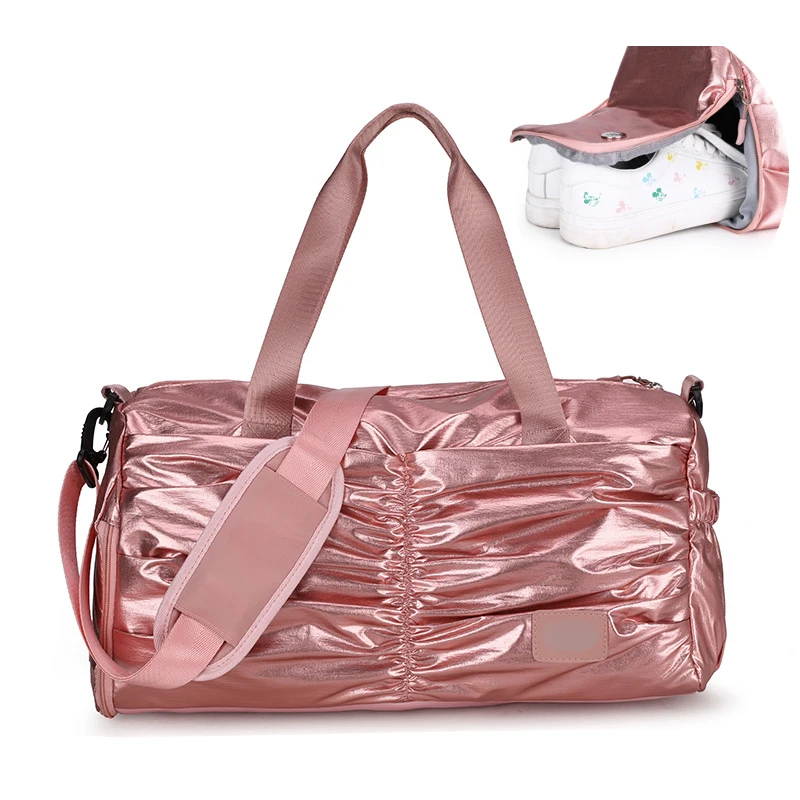 

Women's Sport Bags Large Dry And Wet Separation Shoe Compartment Female Travel Bags Pink Duffle Bag Sport Bags For Women 2019