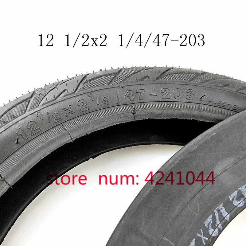 Tire 12 1/2 X 2 1/4 47-203  fits  Electric Scooters and e-Bike  baby carrier, folding bicycle  inch tyre inner tube