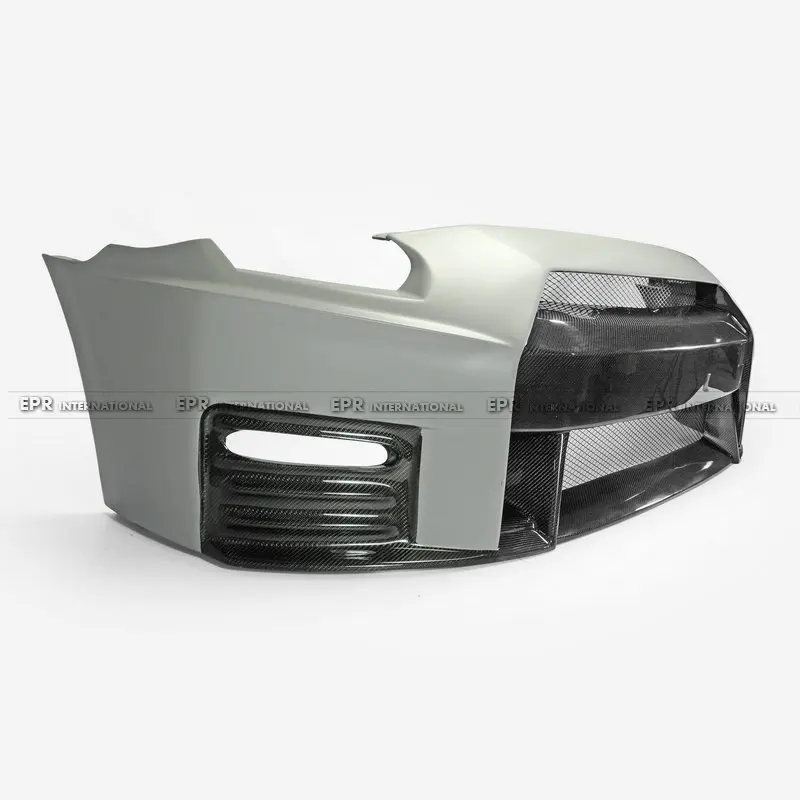 Carbon Fiber Front Bumper with front lip (For CBA DBA) Car-styling Accessories Fit For Nissan GTR R35 Nismo Ver2