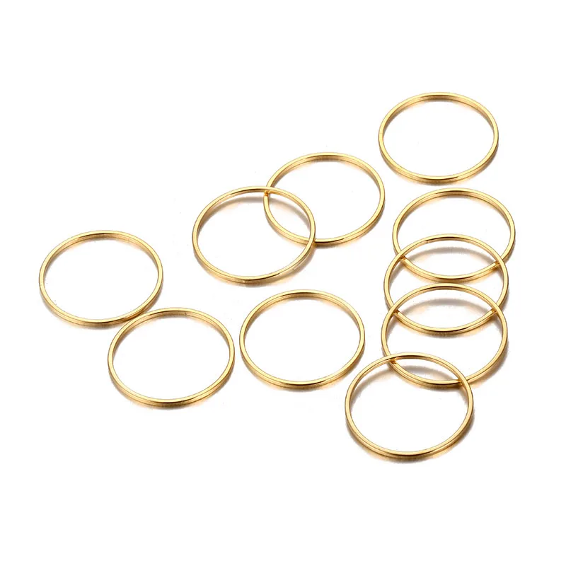 10Pcs/lot  Wholesale Stainless Steel Round Circle Charm Pendants Geometry Round Charms Fit DIY Jewelry Making Accessories