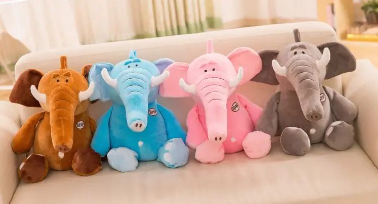 

about 50cm cartoon elephant plush toy soft cotton soft doll throw pillow birthday gift s2849