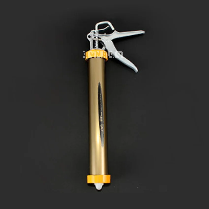 Deluxe amarelo bronze cor pistola de cola macia liga alumínio pistola de cola labor saving rotatable estrutura de vidro macio pistola de cola venda quente