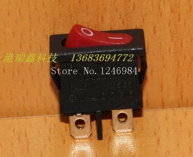 [SA]Power Rocker Switch GoodPal red single small flat rocker switch two tranches toggle R13-1--200pcs/lot