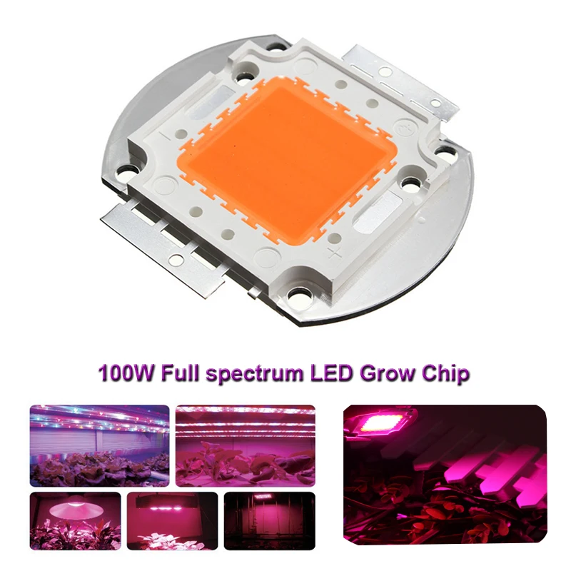 

New Hot 100W Full Spectrum LED COB Chip Grow Light Plant Growing Lamp Bulb 380-840NM 1pcs