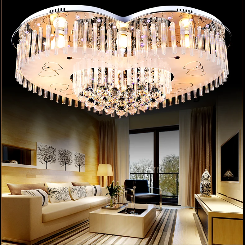 Heart shaped Ceiling Lights bedroom modern simple warm children room lighting creative crystal lamps romantic living room SJ8