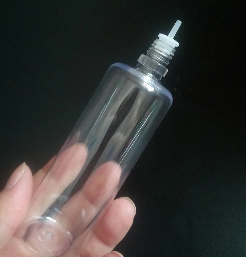 100ml E liquid Empty Bottle PET Plastic Dropper Bottles With Long Thin Tips And Tamper Evident Childproof Cap For E juice