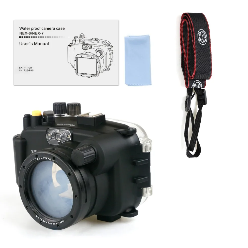 For Sony NEX 7 16-50mm Camera Photography Underwater 40m Protective Housing Waterproof Case Diving Shooting Impermeable Box Bag