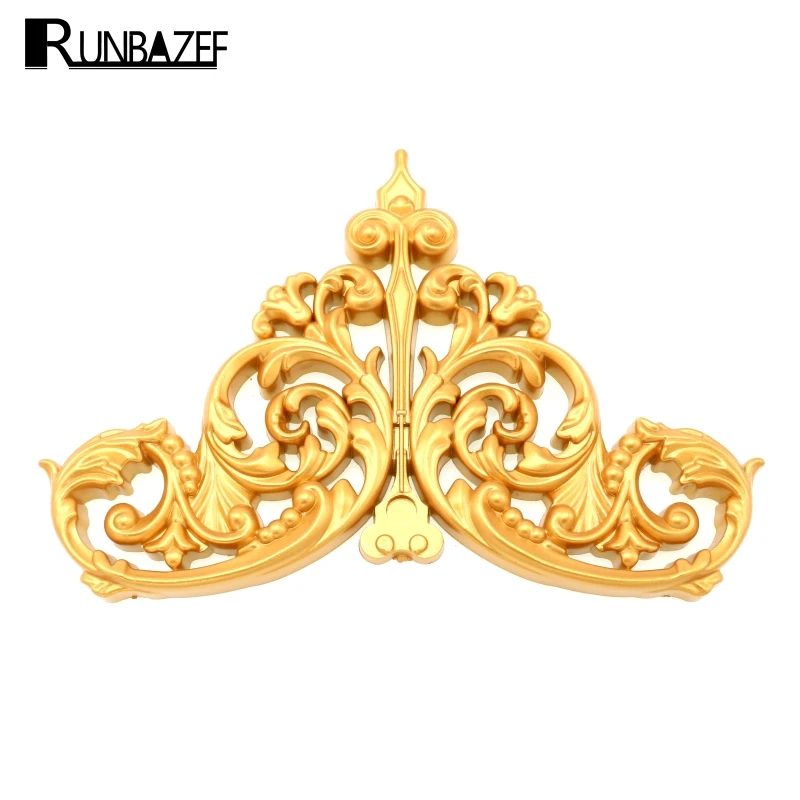 

RUNBAZEF Decorative Material Condole Top Line Background Wall Furniture Home Decoration Accessories Carved Flower Figurine