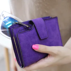 Cartera de lujo para mujer, monedero pequeño de marca famosa de diseñador, carteras cortas para mujer, 2019