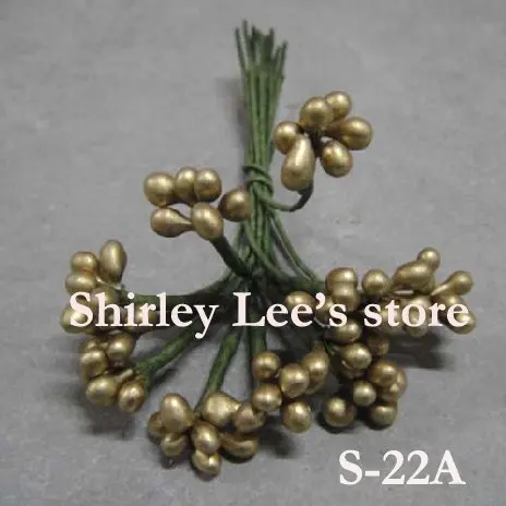 

Wholesale--120 Bunches 4.5"H Golden Berry Cluster Bouquets Artificial Flower Stamen Pip Berry Stems (Free Shipping By Express)