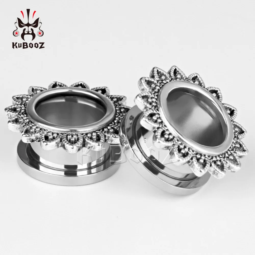 Kubooz piercing small size stainless steel piercing gauges body jewelry expander pair selling ear plug and tunnel