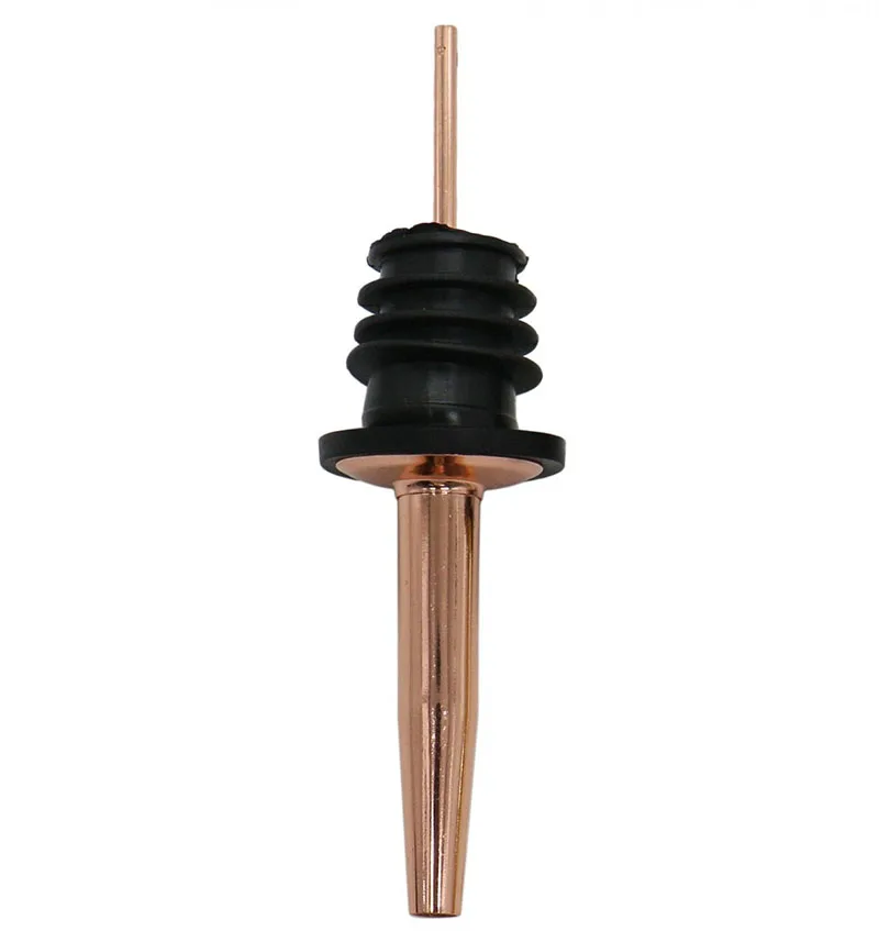 Copper Liquor Bottle Pourers Olive Oil Vinegar Dispenser Tapered Spout and Pour Spouts Dust Cover Caps(7+7)