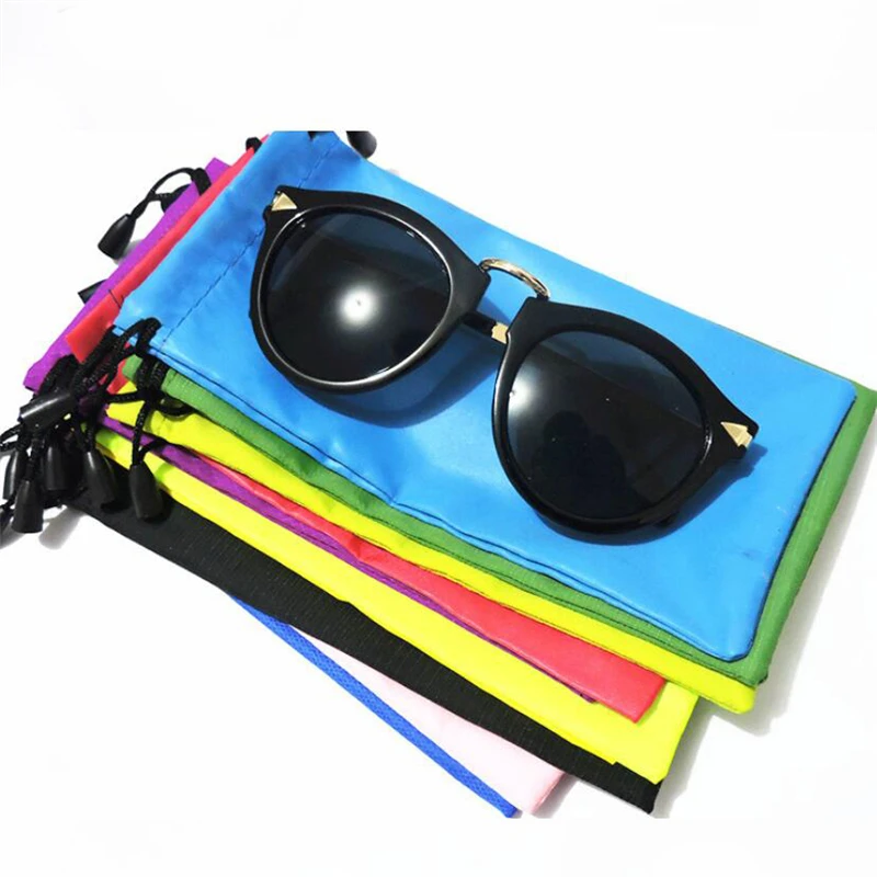 GSBJXZ 100 pcs/lot Glasses Case Soft Waterproof Plaid Cloth Wholesale Sunglasses Bag Glasses Watch Phone Eyeglasses Case Y94