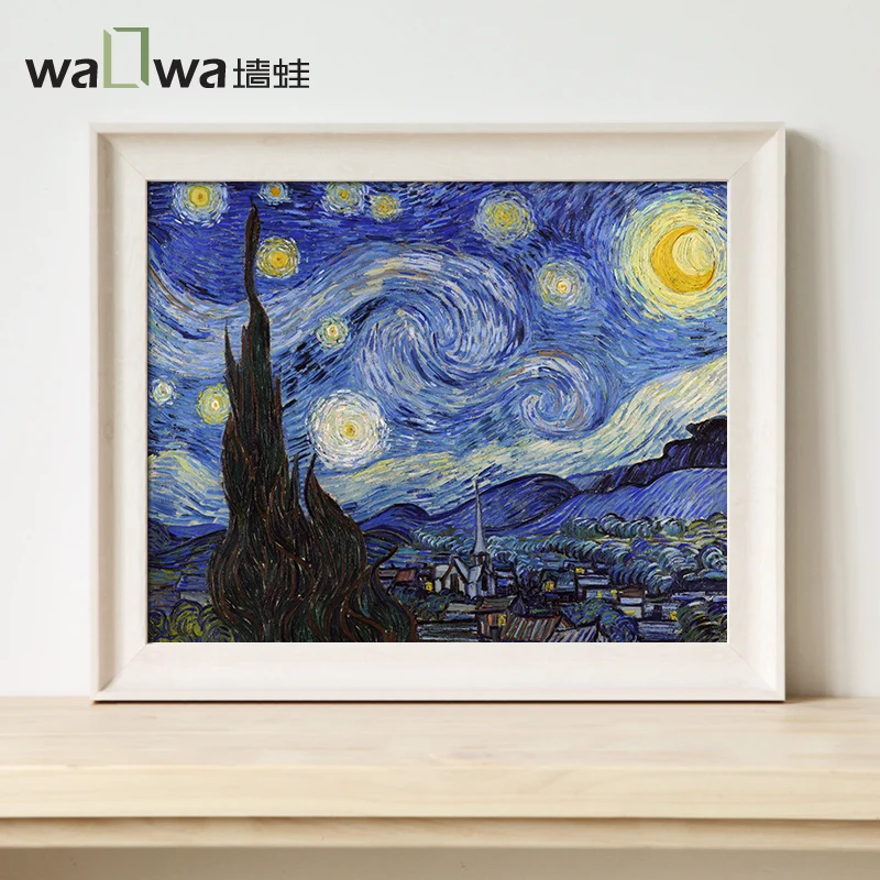 The wall paintings of modern living room Van Gogh frog stars decorative painting paintings sofa backdrop restaurant a box draw