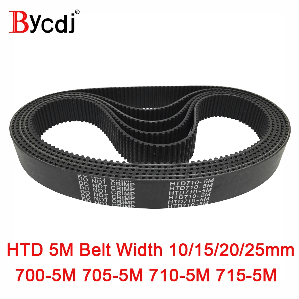 Arc HTD 5M Timing belt C=700/705/710/715 width10/15/20/25mm Teeth 140/141/142/143  synchronous Belt 700-5M 705-5M 710-5M715-5M