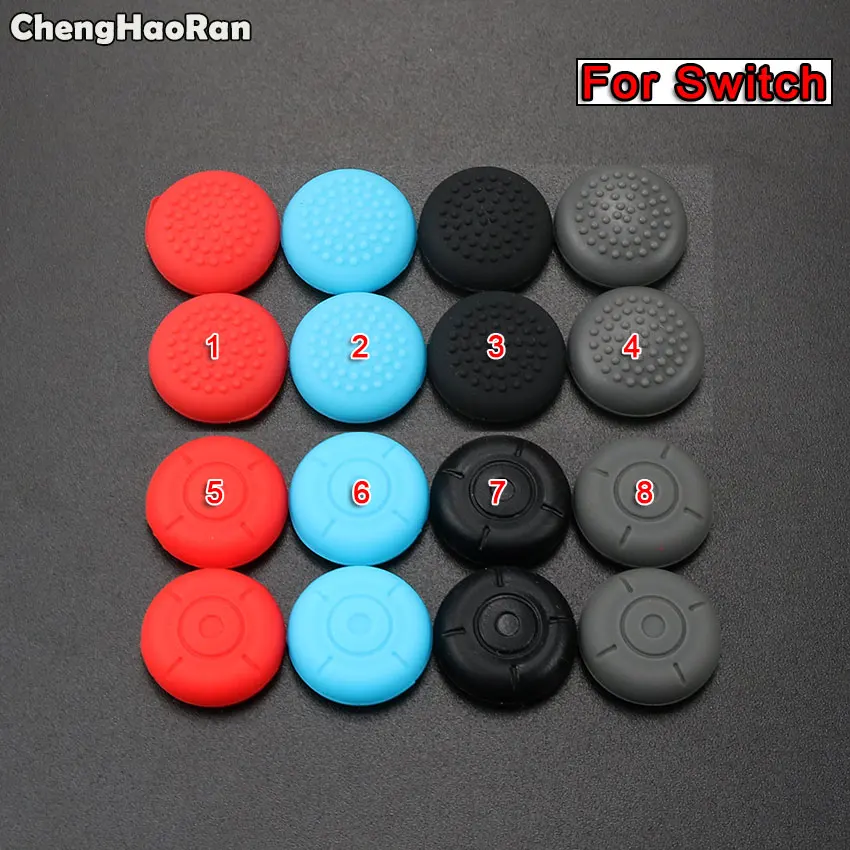 ChengHaoRan 2pcs Silicone Joy Stick Grip Caps Joypad Analog Joystick Cover Case For Nintendo Switch NS Joy-Con Controller