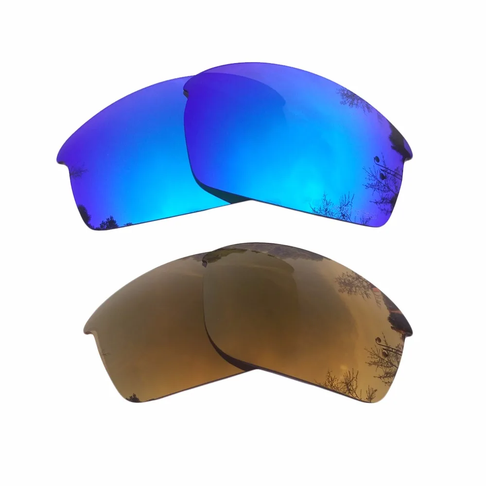 

Ice Blue & Bronze Gold Mirrored Polarized Replacement Lenses for Bottle Rocket Frame 100% UVA & UVB