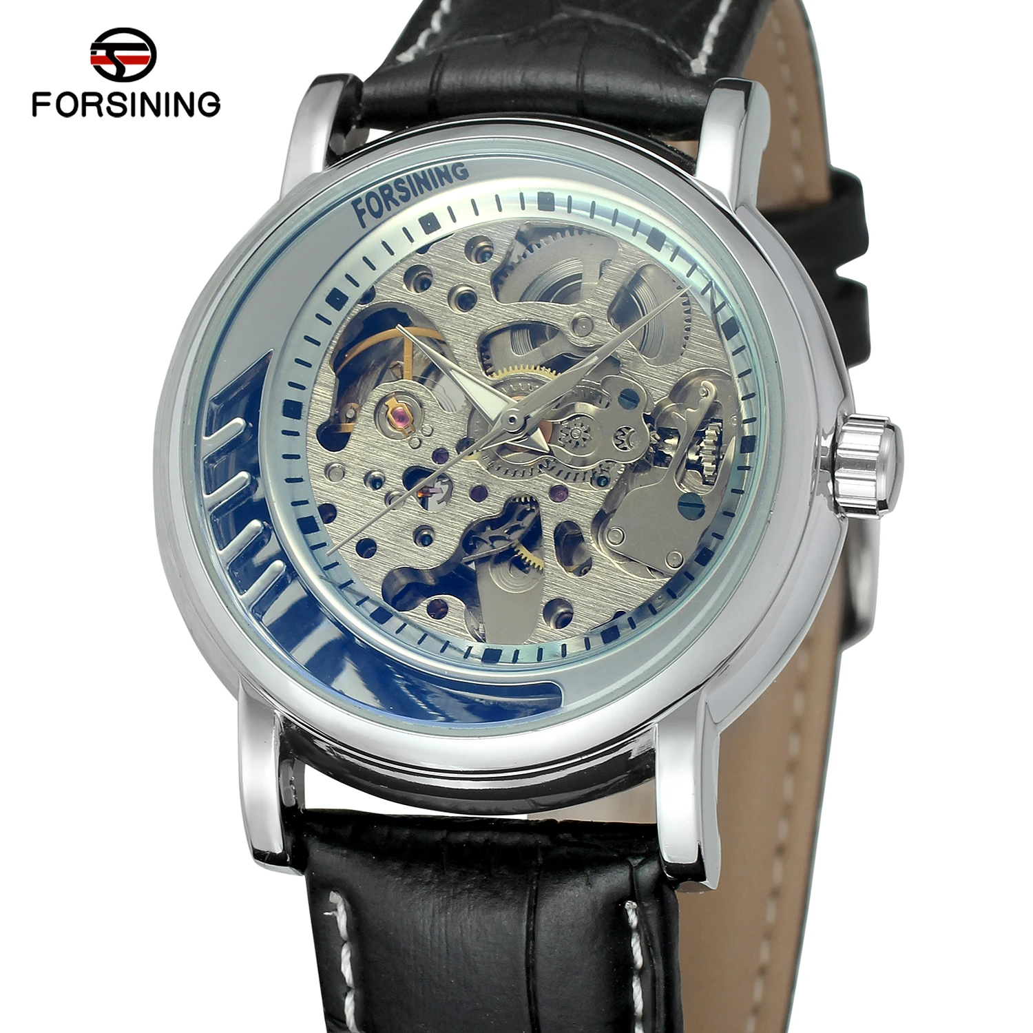 Forsinin Top Brand Luxury Automatic Leather Strap Mechanical Skeleton Watch Clock 3d New Series Hollow Full Golden Relogio Gift