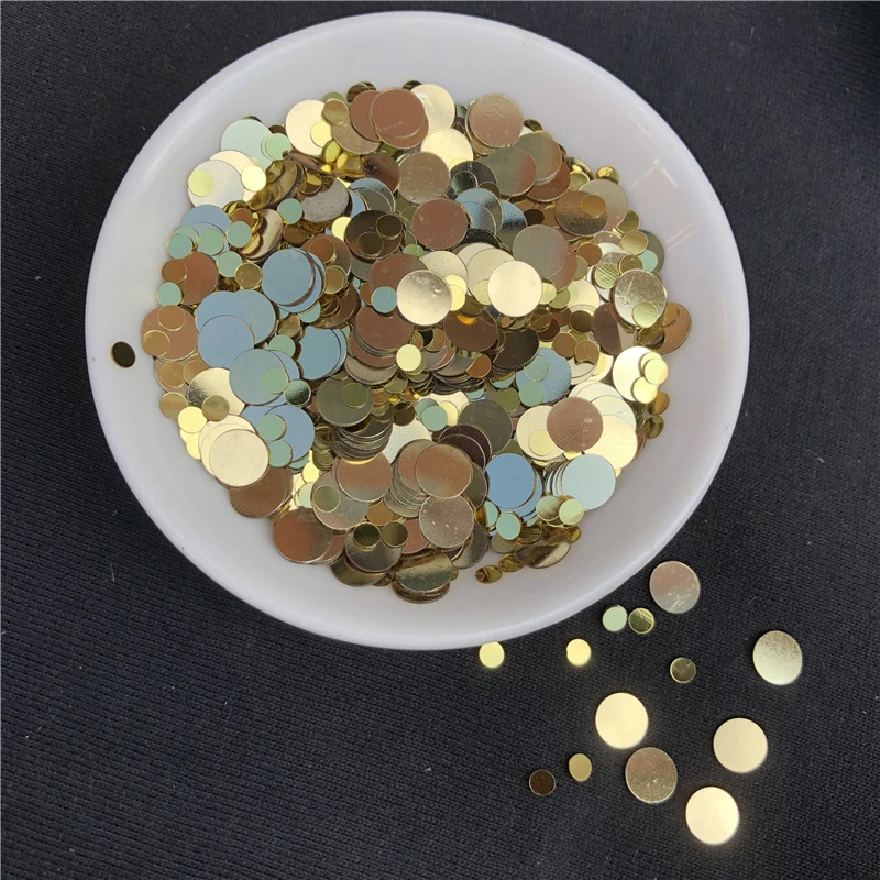 2400pcs/Lot Multi Size 3mm 6mm Round Dot Shape Loose Sequins Paillettes Nail Beauty,Bags Decoration,wedding decoration confetti