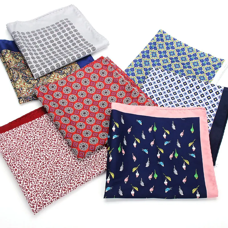 2019 Brand New 32 x 32 CM Large Handkerchief Man Paisley Flower Dot Pocket Square Men Fashion Casual Hankies For men's Suits