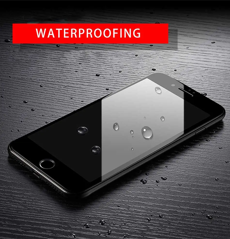 Ultra thin Transparent Glass Full Cover For iPhone 6S 7 8 Plus phone Full Cover Screen Shockproof Protective Light Screen Glass