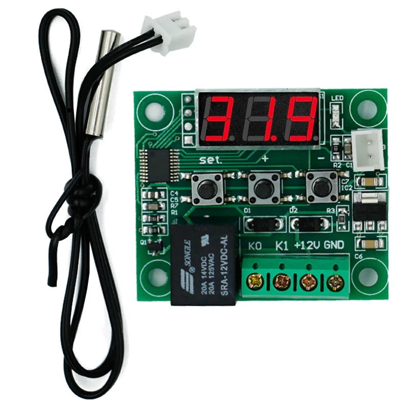 10 teile/los W1209 LED DC 12 V Wärme Kühlen Temp Thermostat Temperatur Control Schalter Temperatur Controller Thermometer