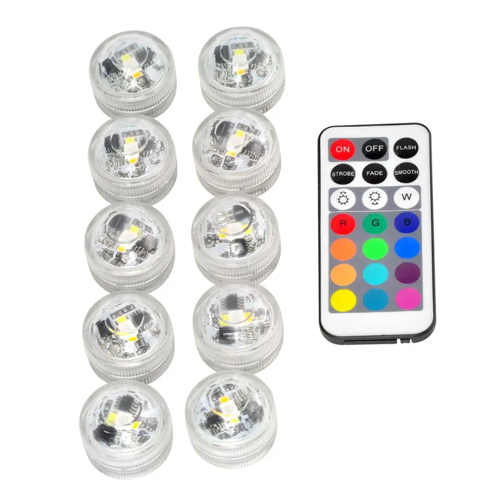 Kitosun Mul-colors LED Lights Remote Controlled Submersible LED Lights with Batterries for Wedding Party Paper Lantern Decor