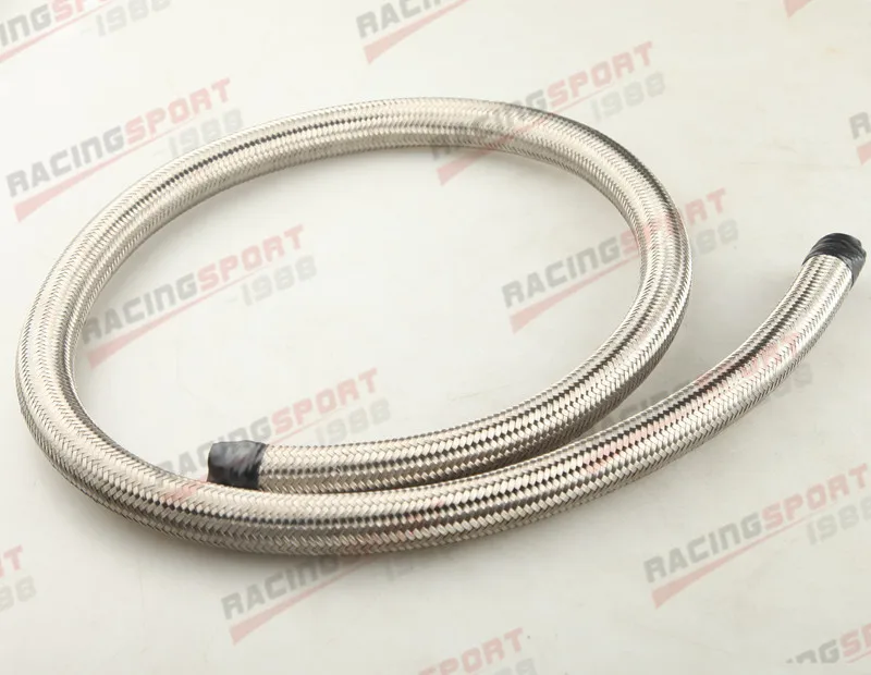 4 AN Braided Stainless Steel Fuel Line Hose 1500 PSI Per Foot