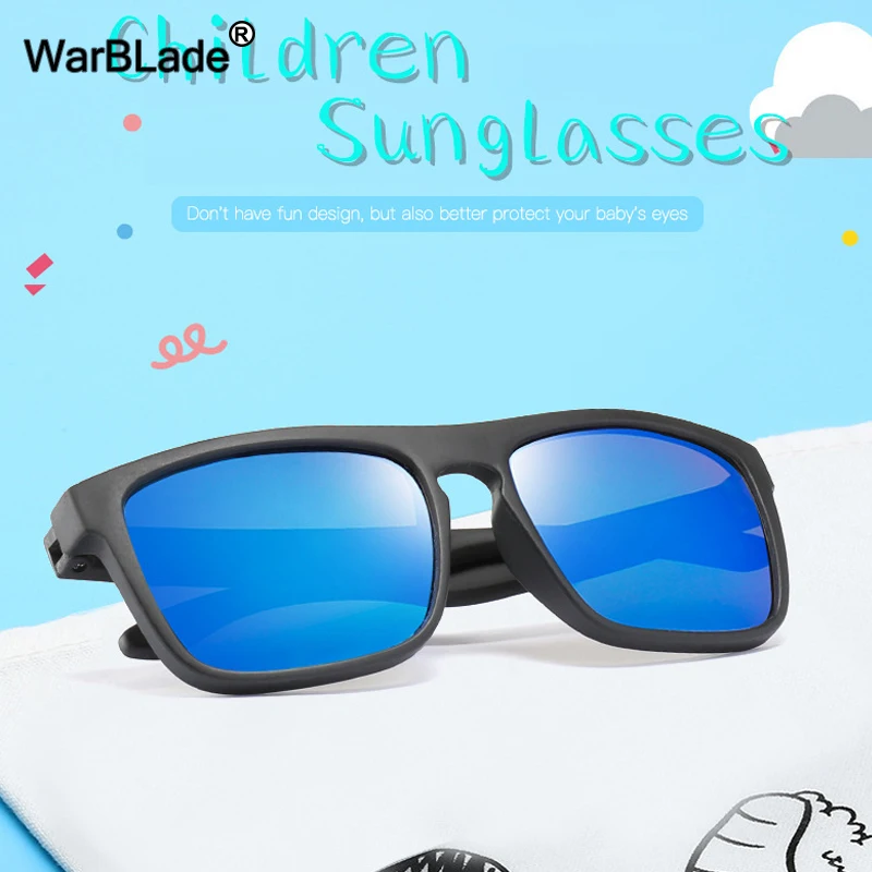 WarBlade Fashion Polarized Kids Sunglasses Boys Girl Baby Sun Glasses Child Infant TAC TR90 Flexible Safety Frame Shades Eyewear