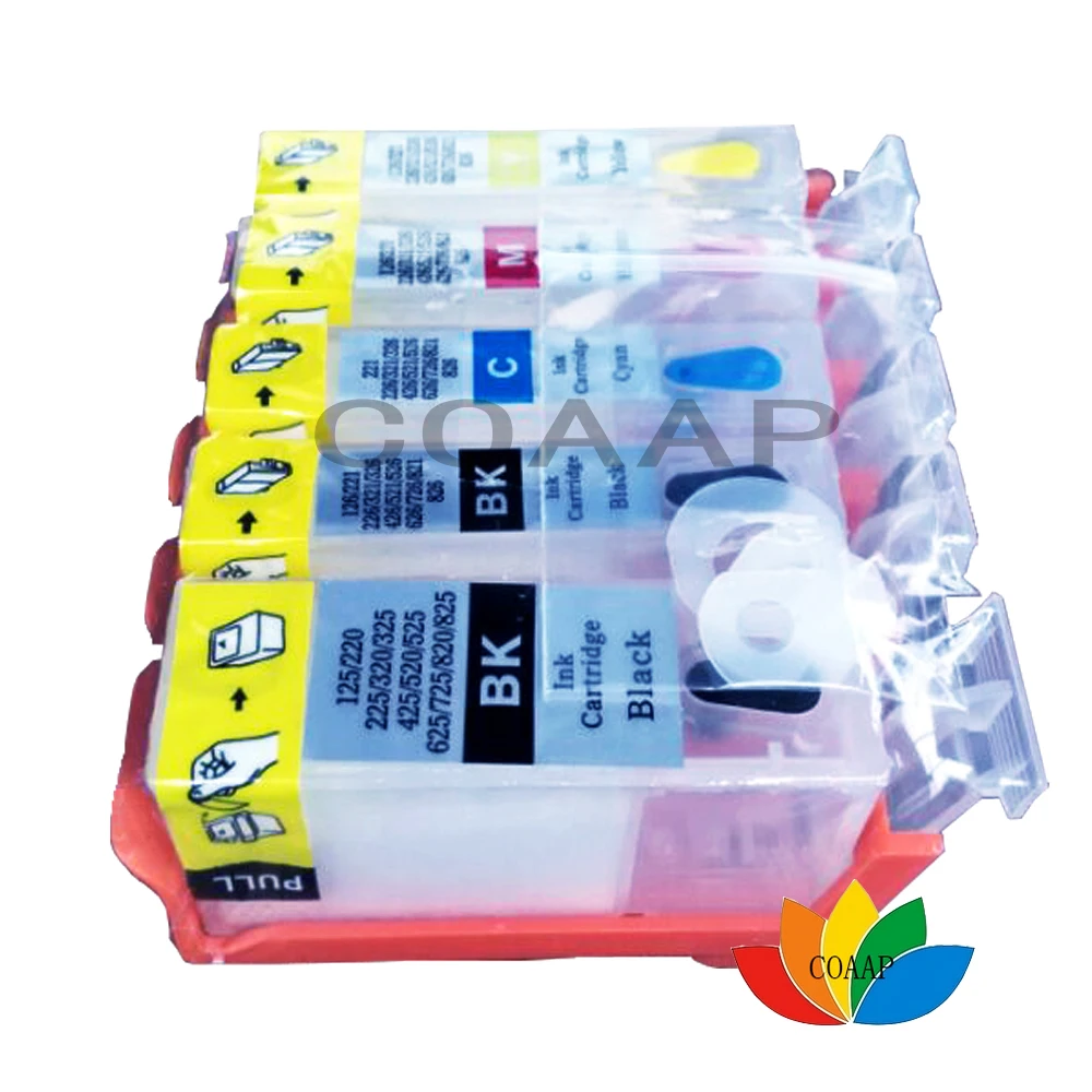 5pcs PGI-520 CLI-521 PGI 520 Refillable Ink Cartridge For Canon PIXMA MP540 MP560 MP620 MP980 Printer Cartridge with ARC Chips