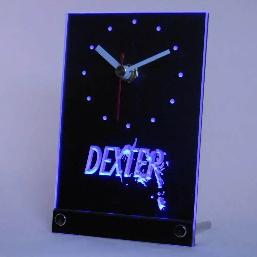 tnc0228 Dexter Morgan Table Desk 3D LED Clock