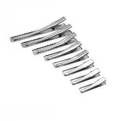 20 stücke 32mm-75mm Silber Metall Einzelne Zinke Alligator Clip Großhandel Krokodil Haar Clip Haarspange Haarnadel für DIY Haar Zubehör