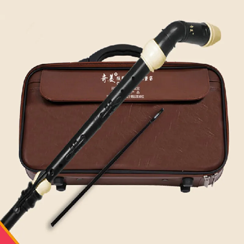 Professional 8 Holes Baroque Bass Resin Clarinet Chinese Flute F key Musical Instrument BASS English-style Recorder