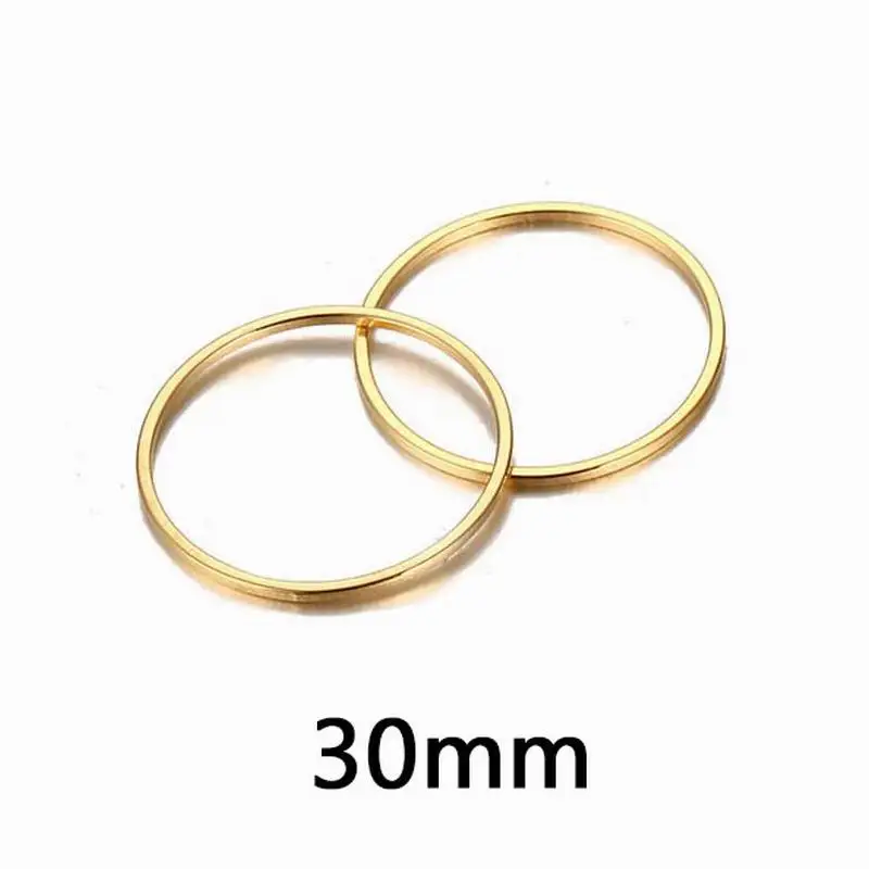10Pcs/lot  Wholesale Stainless Steel Round Circle Charm Pendants Geometry Round Charms Fit DIY Jewelry Making Accessories