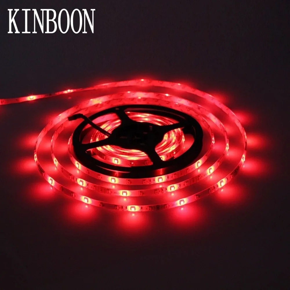RED 5M 300 LED 3528 DC 12V LED Strip Non-Waterproof / Waterproof Flexible Changeable Light+DC Female +2A Power Adapter
