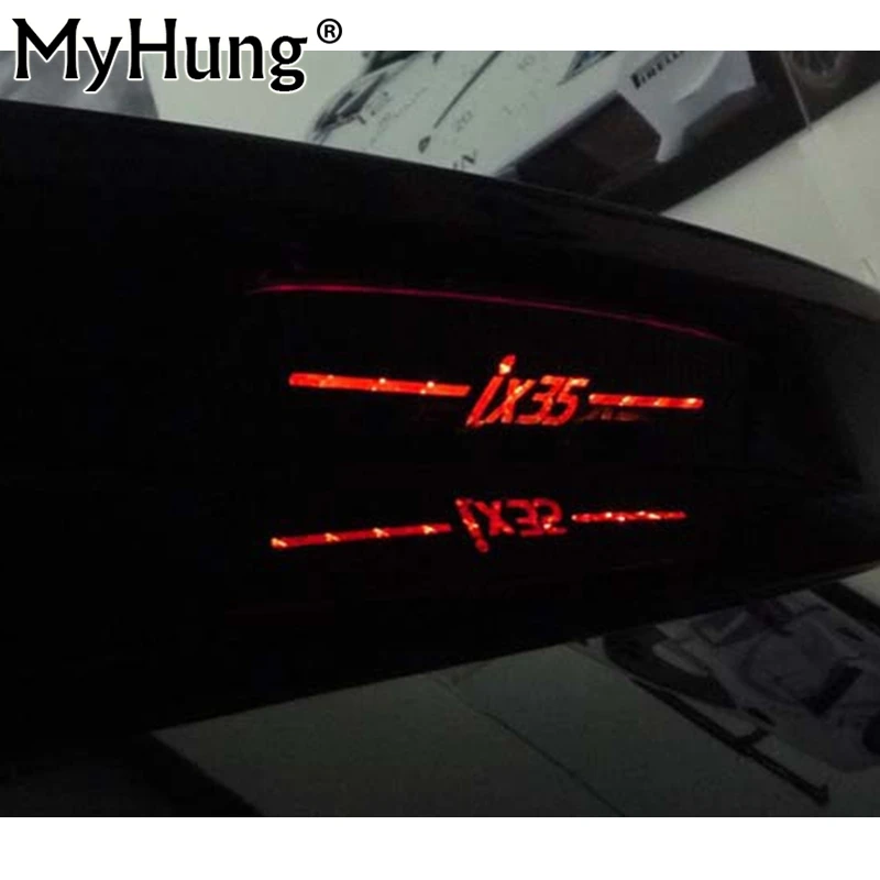 For Hyundai Tucson Ix35 Hollow Carbon Fiber Brake Light Waterproof High Positioned Rear Brake Lights Carbon Fiber Sticker