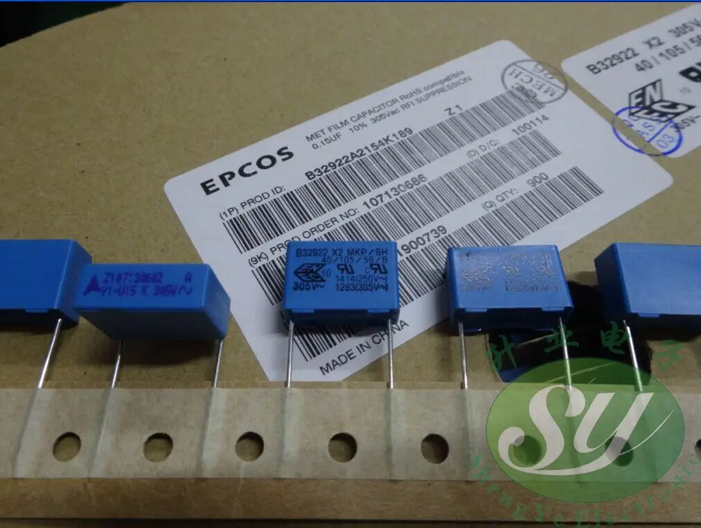 

2019 hot sale 20PCS/50PCS EPCOS 0.15uf/305vAC 150nf u15 154 The new 15m film capacitor B32922A2154K free shipping