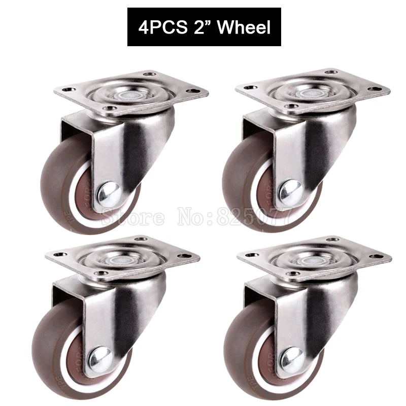 

Lightweight casters,size 2inch/50mm,TPE rubber,Super mute wheels,bear 30kg/pcs,For bookcase drawer Flower racks JF1444