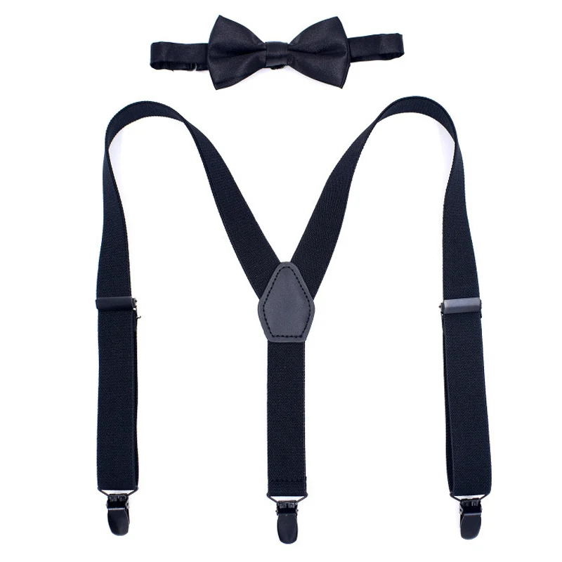 New Baby Suspenders Set  Kids Braces with Tie Environmental Clasps Suspenders Set Children Suspensorio Elastic Strap 2.5*65cm