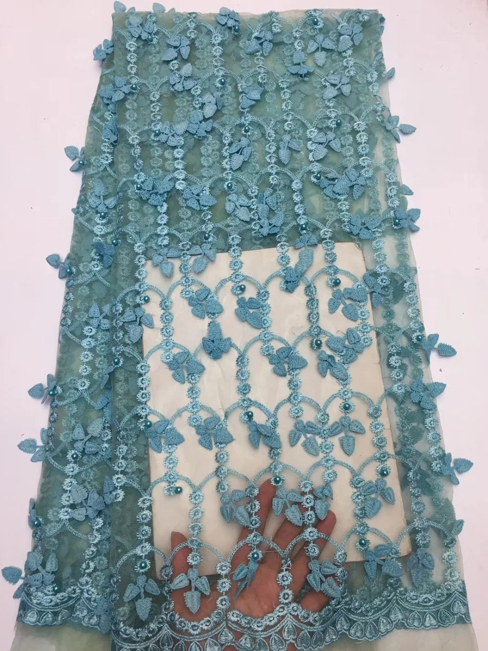 

French Embroidered Mesh Lace Fabric African tull Lace Fabric High Quality Guipure Lace For Nigeria Lace Wedding