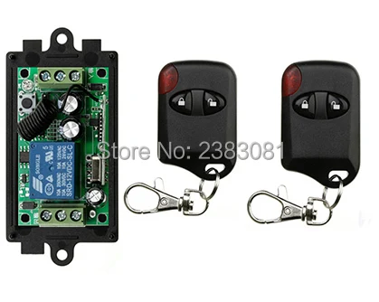 

NEW DC12V 1CH Wireless Remote Control Switch System teleswitch 1*Receiver + 2*Transmitters for Appliances Gate Garage Door