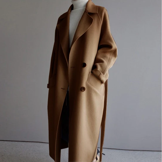 

Women Winter Long Overcoat Outwear Coat Loose Cardigans Long Sleeve Elegant woolen coat