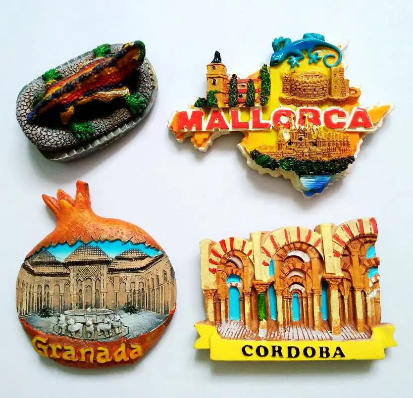 Spain Mosque Of Cordoba,Granada 3D Fridge Magnet Home Decortion Refrigerator Magnet Tourism Souvenirs Magnetic Stickers