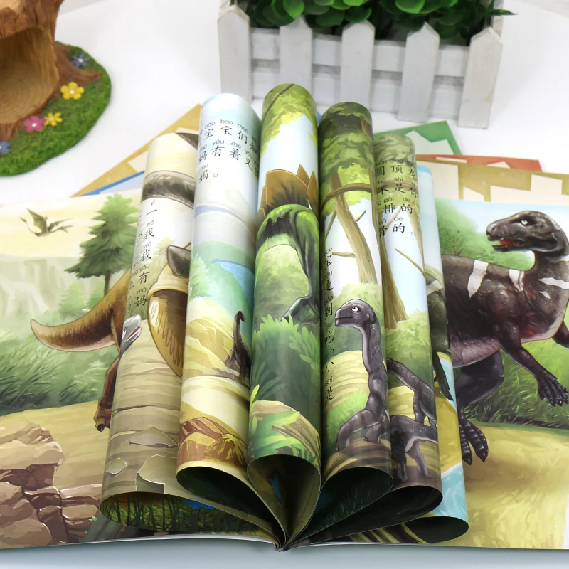 6pcs/set Dinosaur Kingdom Fairy Tale Picture Books Dinosaur Encyclopedia Comic Chinese Book for kids children view 5