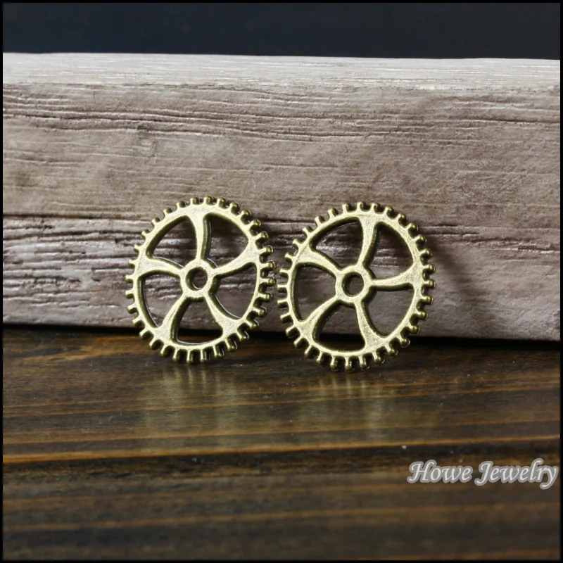 

Wholesale 80 pcs Vintage Charms Steampunk Gear Pendant Antique bronze Fit Bracelets Necklace DIY Metal Jewelry Making