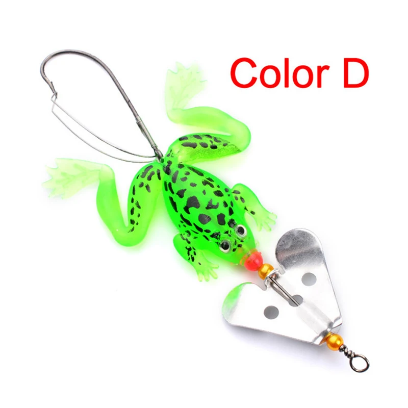 Proleurre 360 degree rotation frogs Fishing Lure Rubber Soft Fishing Lures Bass Spinner Bait spoon Lures carp fishing tackle