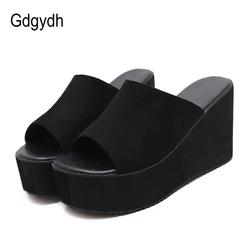 Gdgydh-sandalias de cuña con plataforma para mujer, zapatos de tacón alto con punta abierta, informales, cómodos, para verano