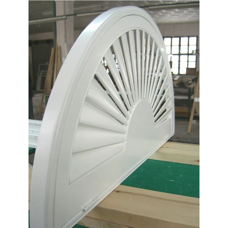 

Home Decoration Indoor 100% Basswood Round Window Shutters With Standard Or Hidden Tilt Bar