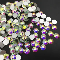 Glitter Rhinestones Crystal AB SS3-SS50 Non Hot Fix Rhinestone Sewing & Fabric Non hotfix FlatBack Strass Nail Art Stone