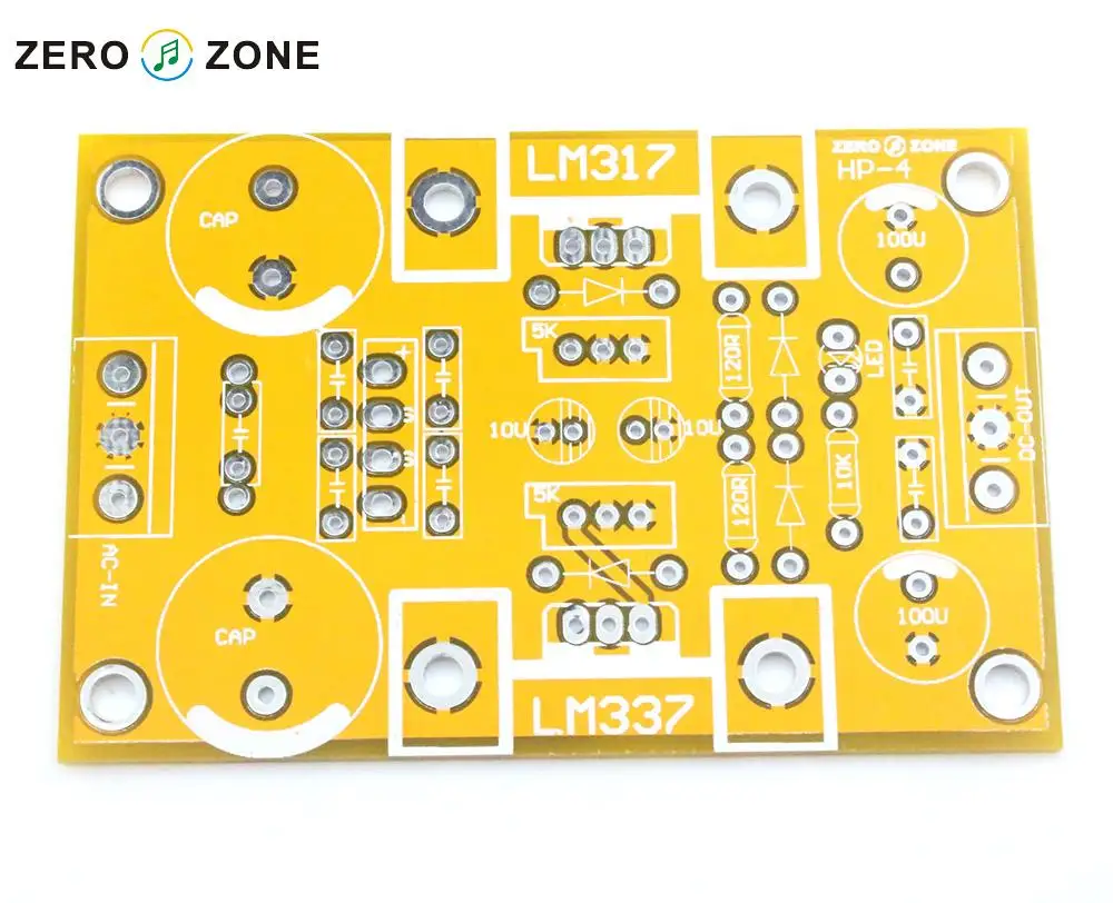 GZLOZONE ( LM317 / LM337 ) Adjustable Filter Regulator Power Supply PCB